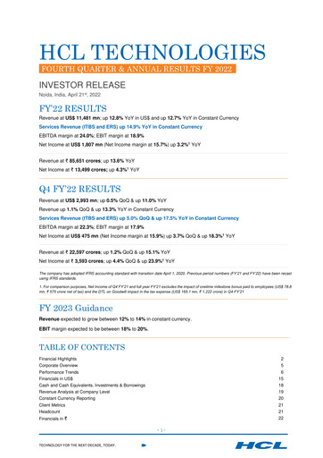 Thumbnail HCL Technologies
 Quarterly Report 2022-q4