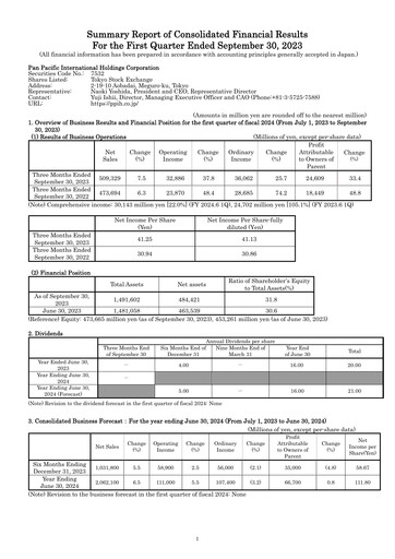 Thumbnail Pan Pacific International Holdings Quarterly Report fy2024-q1