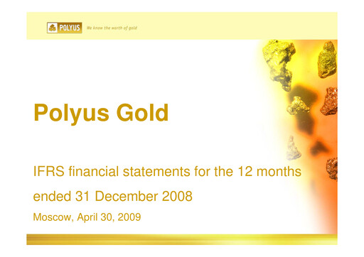 Thumbnail Polyus Financial Statement 2008