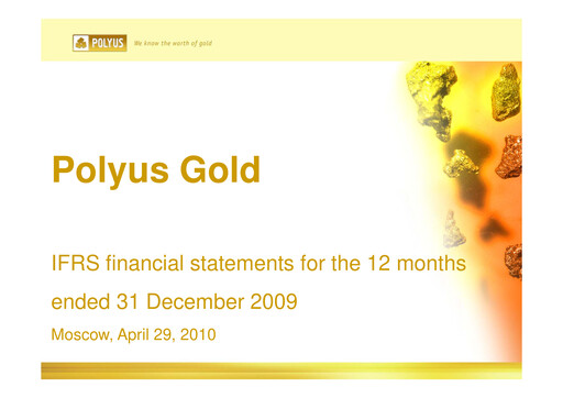 Thumbnail Polyus Financial Statement 2009