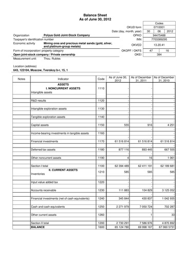 Thumbnail Polyus Financial Statement 2012-h1