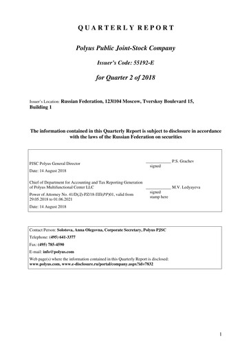 Thumbnail Polyus Quarterly Report 2018-q2