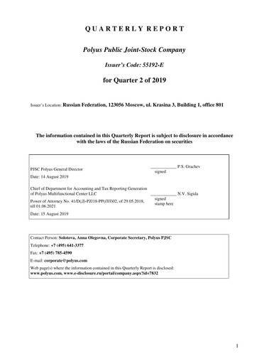 Thumbnail Polyus Quarterly Report 2019-q2