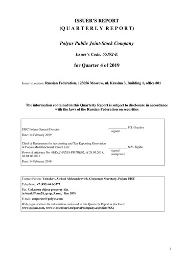 Thumbnail Polyus Quarterly Report 2019-q4