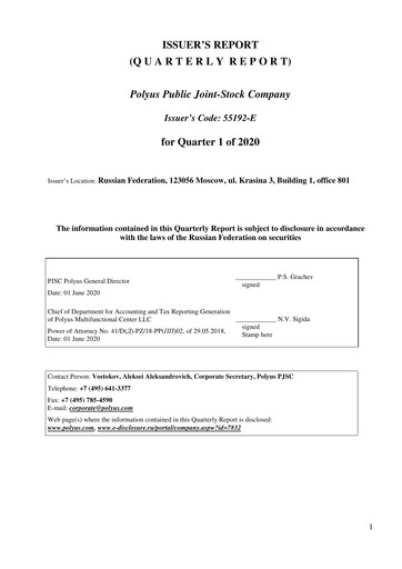 Thumbnail Polyus Quarterly Report 2020-q1