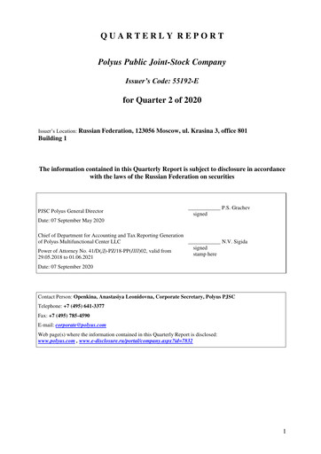 Thumbnail Polyus Quarterly Report 2020-q2