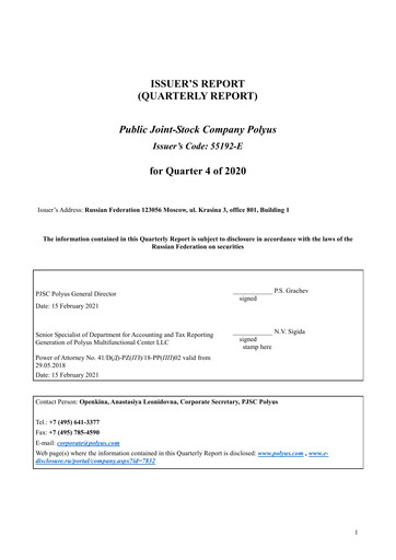 Thumbnail Polyus Quarterly Report 2020-q4
