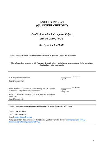 Thumbnail Polyus Quarterly Report 2021-q2