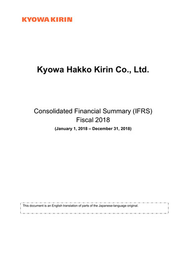 Thumbnail kyowa Kirin Financial Statement fy2018