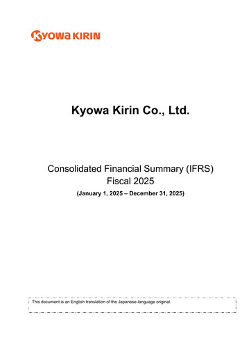 Thumbnail kyowa Kirin Financial Statement fy2025