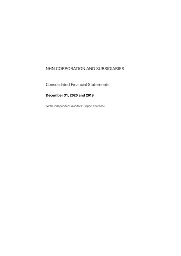 Thumbnail NHN Corp Financial Statement 2019-2020