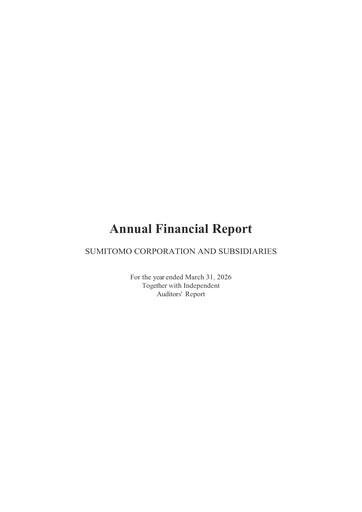 Thumbnail Sumitomo Financial Statement fy2025