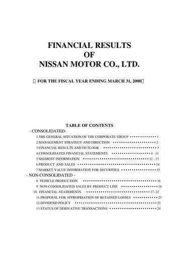 Thumbnail Nissan Financial Statement fy1999
