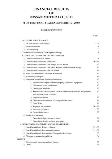 Thumbnail Nissan Financial Statement fy2006