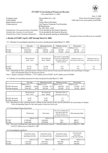 Thumbnail Nissan Financial Statement fy2007