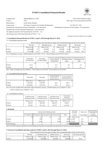 Thumbnail Nissan Financial Statement fy2011