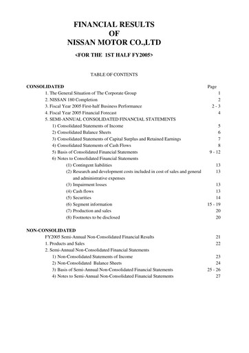 Thumbnail Nissan Half-year Report 2005-h1