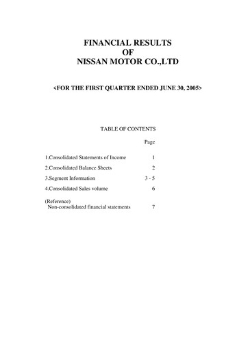 Thumbnail Nissan Quarterly Report 2005-q1
