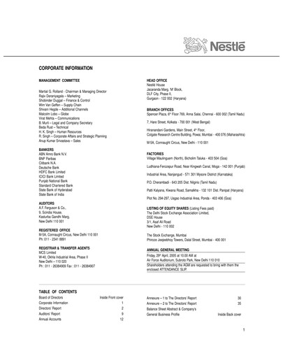 Thumbnail Nestlé India Annual Report 2004