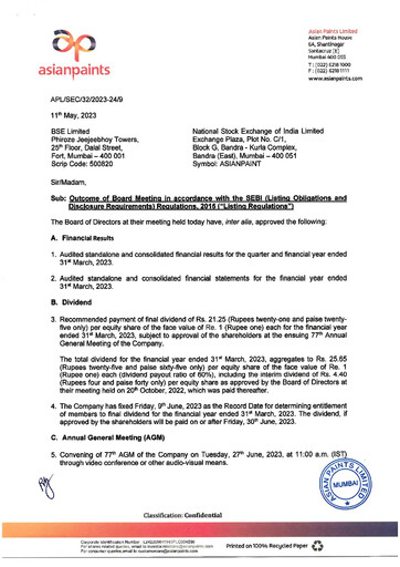 Thumbnail Asian Paints
 Financial Report 2022-2023