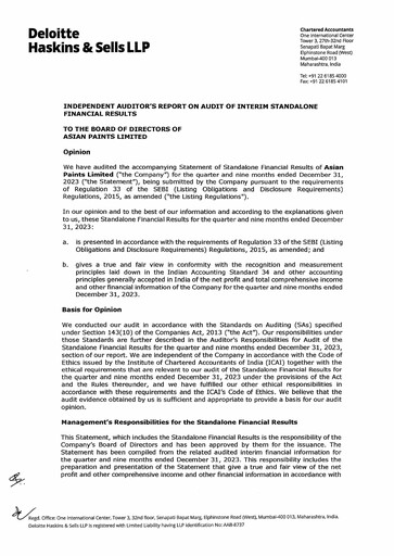 Thumbnail Asian Paints
 Quarterly Report 2023-q3