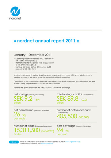 Thumbnail Nordnet AB Annual Report 2011