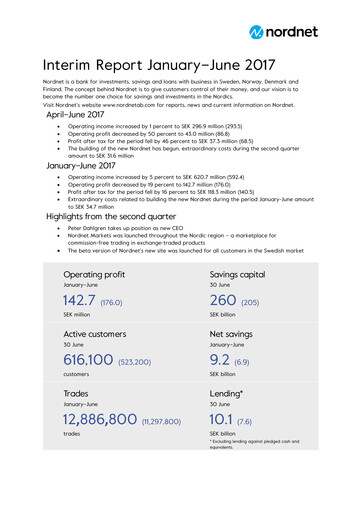 Thumbnail Nordnet AB Half-year Report 2017-h1