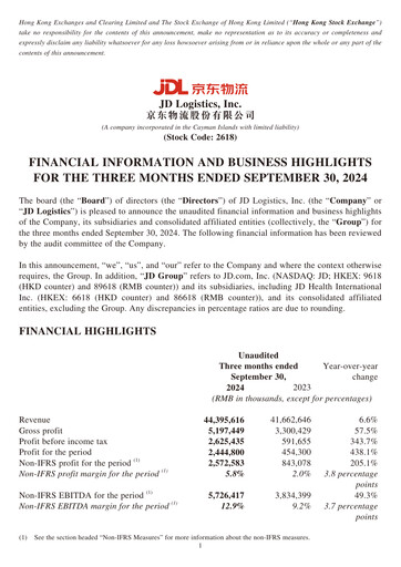 Thumbnail JD Logistics Quarterly Report 2024-q3