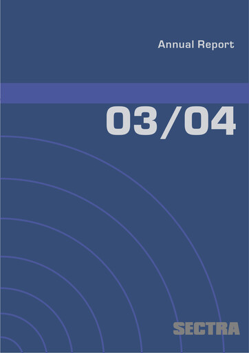 Thumbnail Sectra AB Annual Report 2003-2004