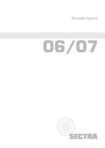 Thumbnail Sectra AB Annual Report 2006-2007