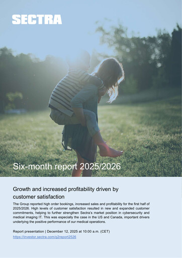 Thumbnail Sectra AB Half-year Report 2025-2026-h1