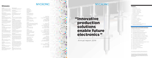 Thumbnail Mycronic Annual Report 2014