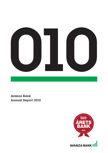 Thumbnail Avanza Bank Annual Report 2010