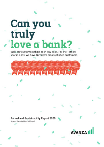Thumbnail Avanza Bank Annual Report 2020