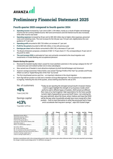 Thumbnail Avanza Bank Financial Statement 2025