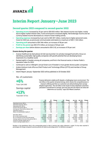 Vorschaubild Avanza Bank Halbjahresbericht 2023-h1