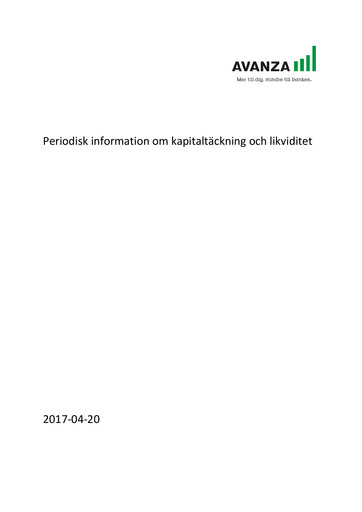 Thumbnail Avanza Bank Quarterly Report 2017-q1