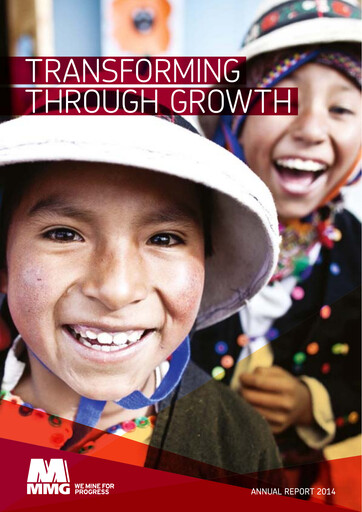 Thumbnail MMG Limited Annual Report 2014