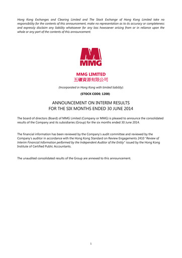 Thumbnail MMG Limited Half-year Report 2014-h1