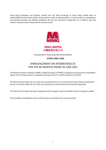 Thumbnail MMG Limited Half-year Report 2015-h1