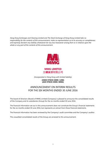 Thumbnail MMG Limited Half-year Report 2016-h1