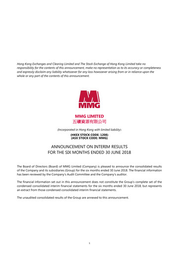 Thumbnail MMG Limited Half-year Report 2018-h1