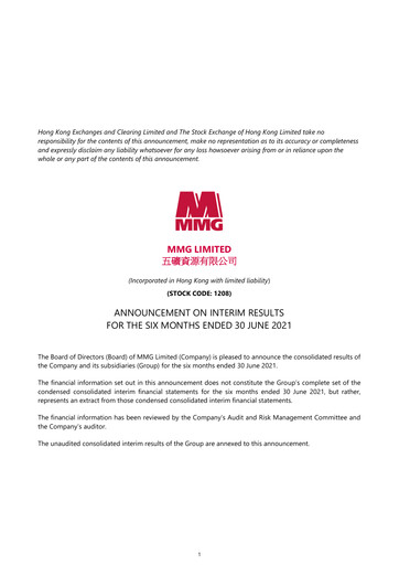 Thumbnail MMG Limited Half-year Report 2021-h1