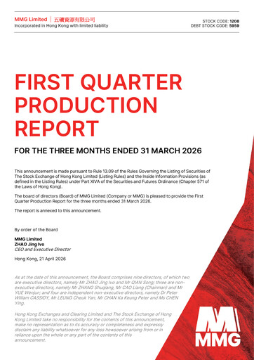 Thumbnail MMG Limited Quarterly Report 2026-q1