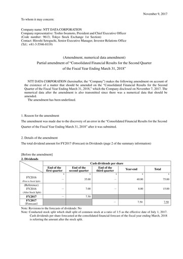 Thumbnail NTT Data
 Quarterly Report 2017-q2