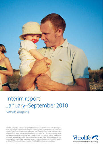 Miniature Vitrolife AB Rapport trimestriel 2010-q3