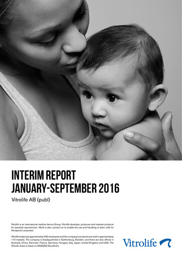 Vorschaubild Vitrolife AB Quartalsbericht 2016-q3