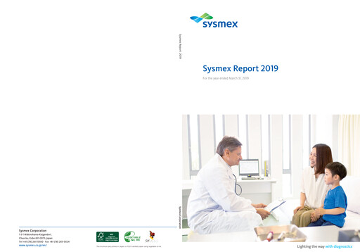 Thumbnail Sysmex Annual Report fy2019