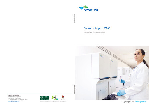 Thumbnail Sysmex Annual Report fy2020