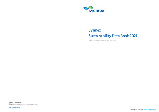 Thumbnail Sysmex Sustainability Report 2021
